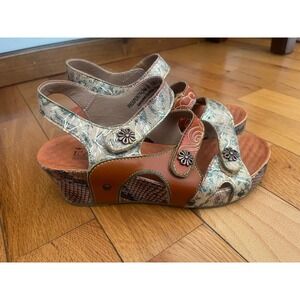 L'Artiste Spring Step Women's Prosperity Sandals Brown/Multi Size 38/US 7.5-8